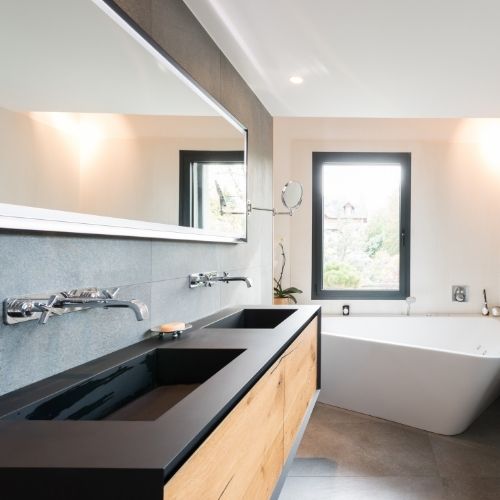 Gris-bleuté de Savoie, Quartzite, Silver Skin et Céramiques KRONOS