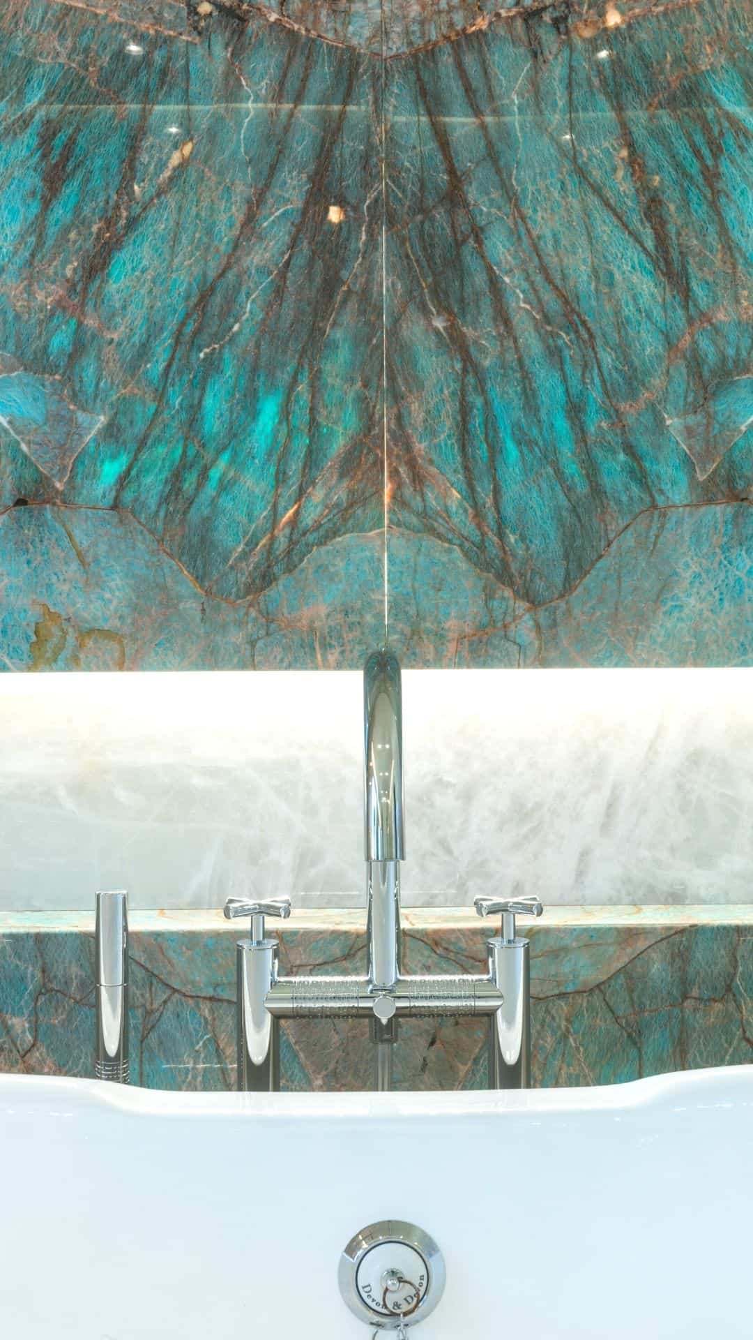 Marbre Amazonite du nouveau Mexique (USA), Onyx perle et céramiques sur mesure