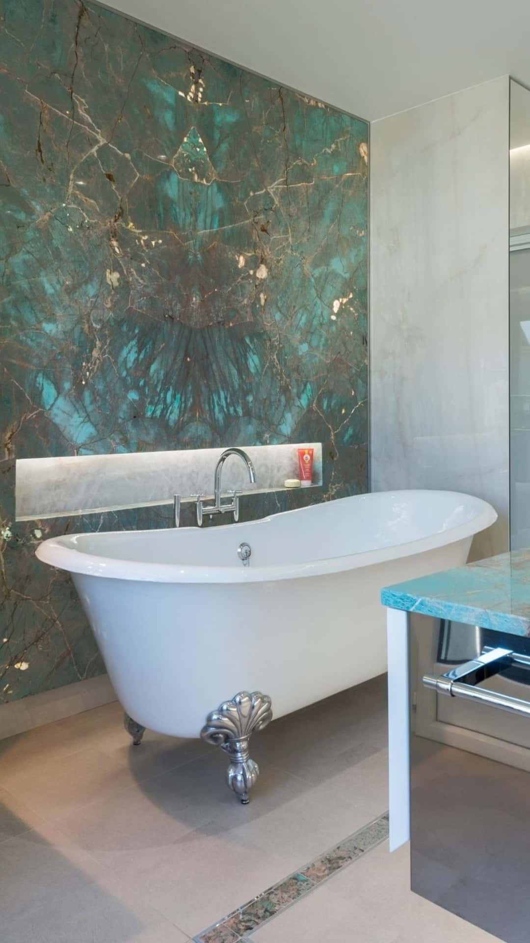 Marbre Amazonite du nouveau Mexique (USA), Onyx perle et céramiques sur mesure